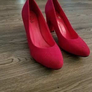 3" fuschia pink heels